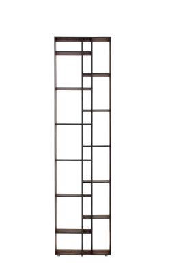 Bild des Code 1 Holzregals mit MDF-Platten, ein modernes Bücherregal für Wohnzimmer und Büro.